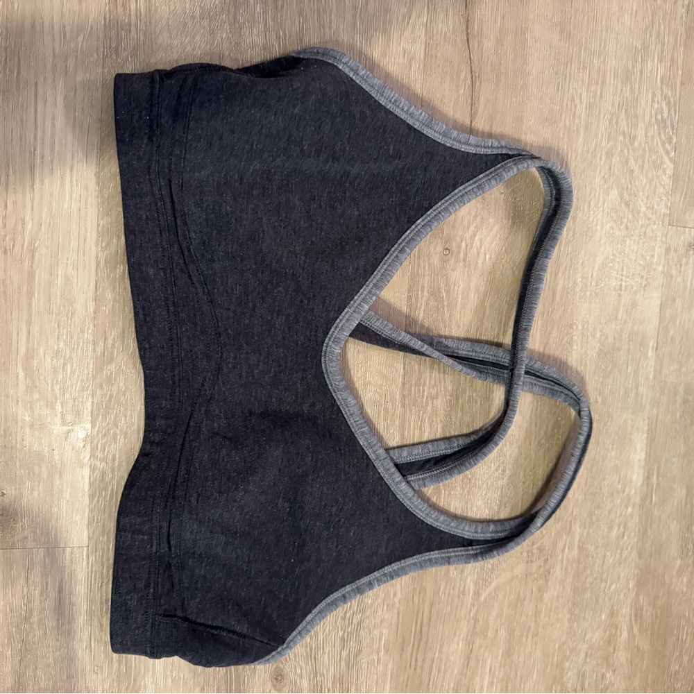 Black and Gray Sports Bra
